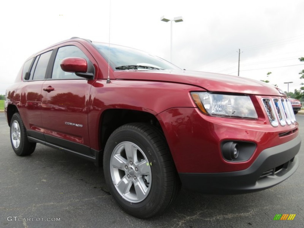 Deep Cherry Red Crystal Pearl 2014 Jeep Compass Latitude Exterior Photo #82918680