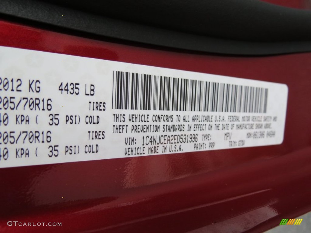 Deep Cherry Red Crystal Pearl 2014 Jeep Compass Latitude Exterior Photo #82919150