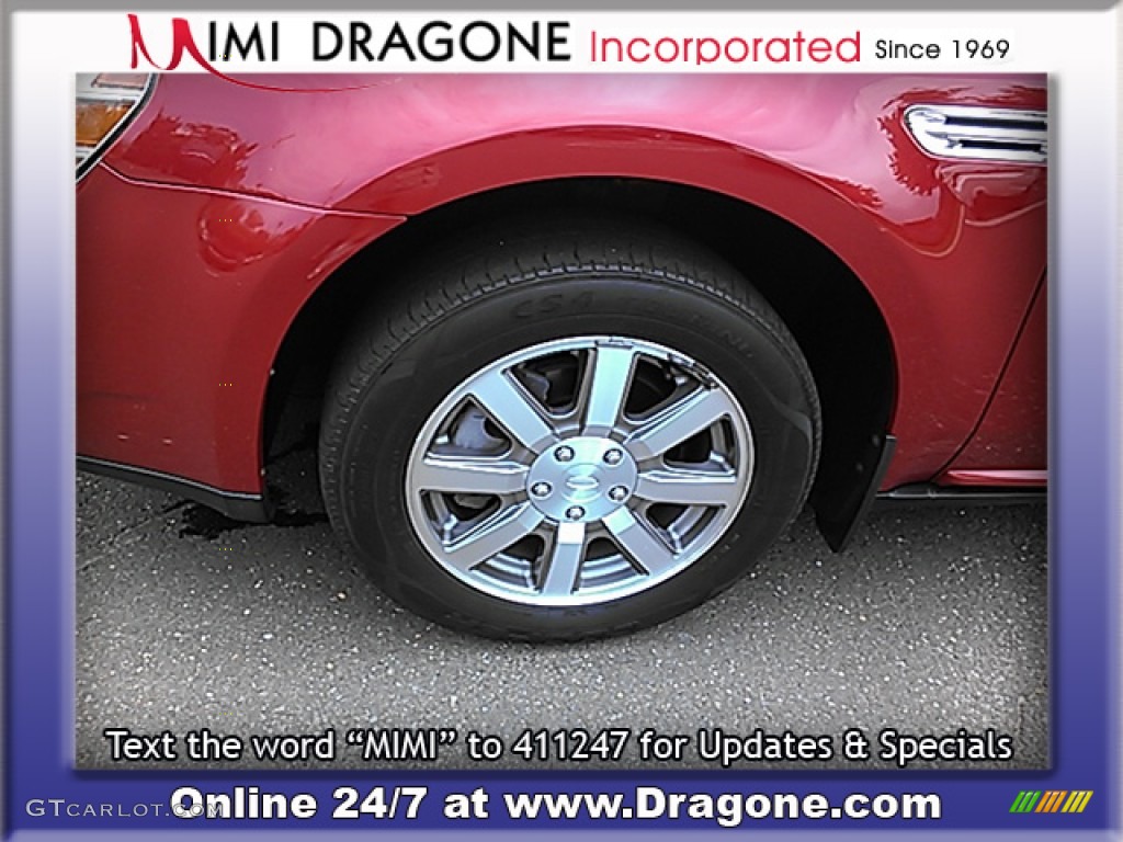 2009 Taurus SEL AWD - Sangria Red Metallic / Camel photo #2