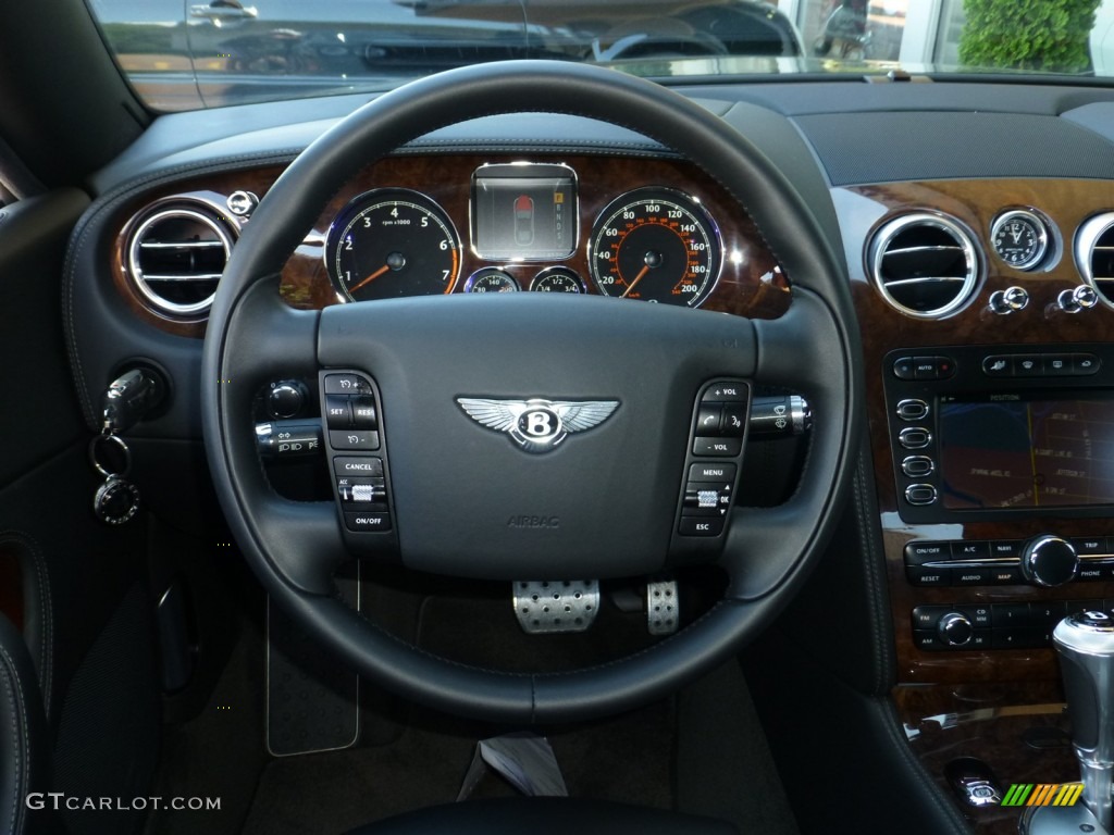 2009 Bentley Continental GT Speed Beluga Steering Wheel Photo #82921172