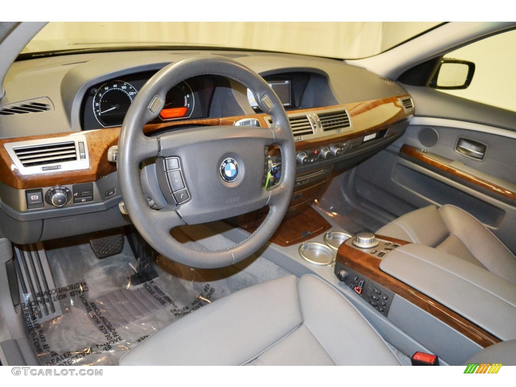 2006 7 Series 750i Sedan - Sterling Grey Metallic / Basalt Grey/Flannel Grey photo #9
