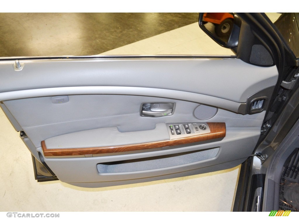 2006 7 Series 750i Sedan - Sterling Grey Metallic / Basalt Grey/Flannel Grey photo #13