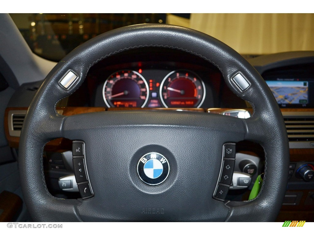 2006 7 Series 750i Sedan - Sterling Grey Metallic / Basalt Grey/Flannel Grey photo #19