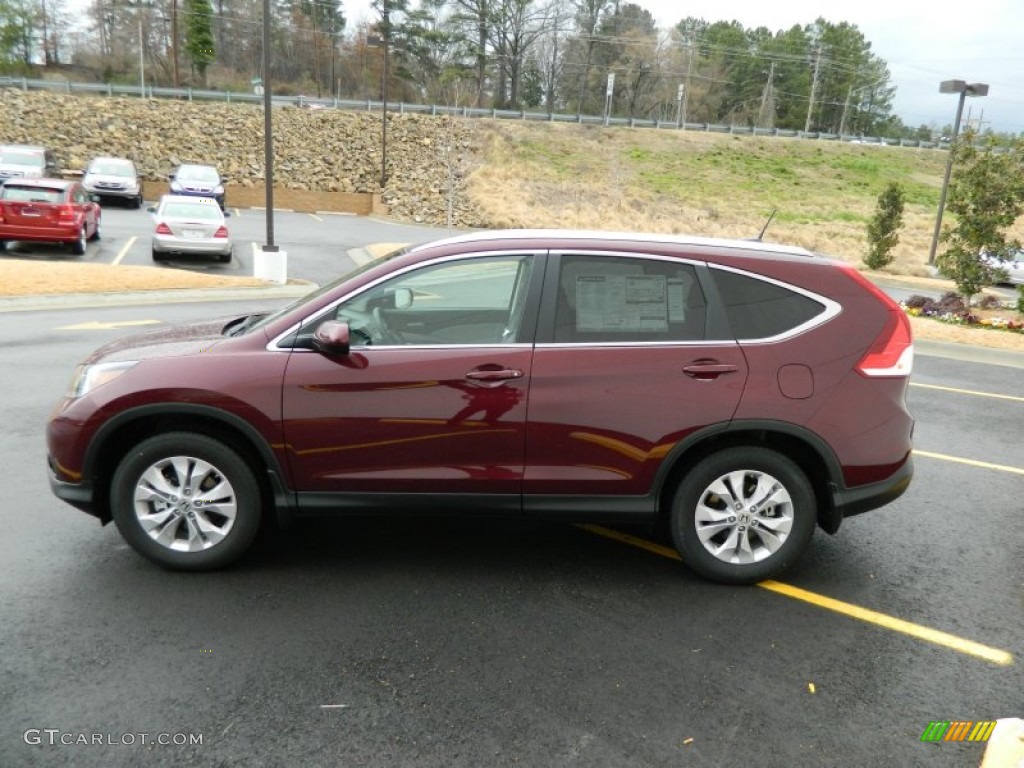 2013 CR-V EX-L - Basque Red Pearl II / Gray photo #4