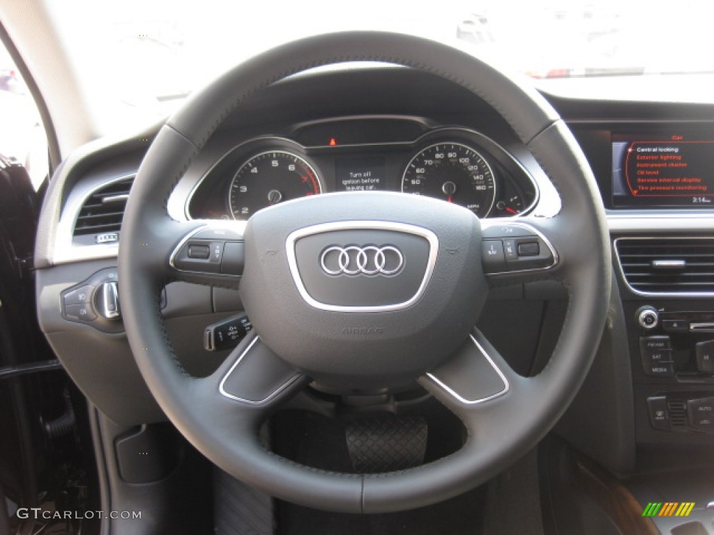 2013 Audi Allroad 2.0T quattro Avant Black Steering Wheel Photo #82924436