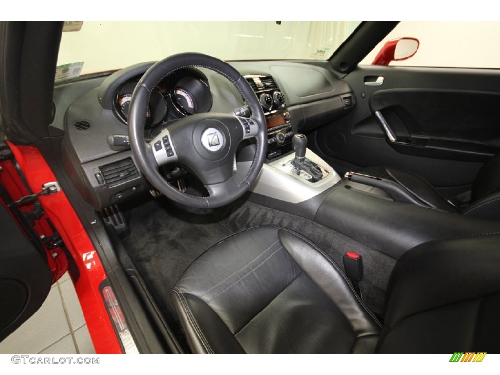 Black Interior 2009 Saturn Sky Red Line Roadster Photo #82925605