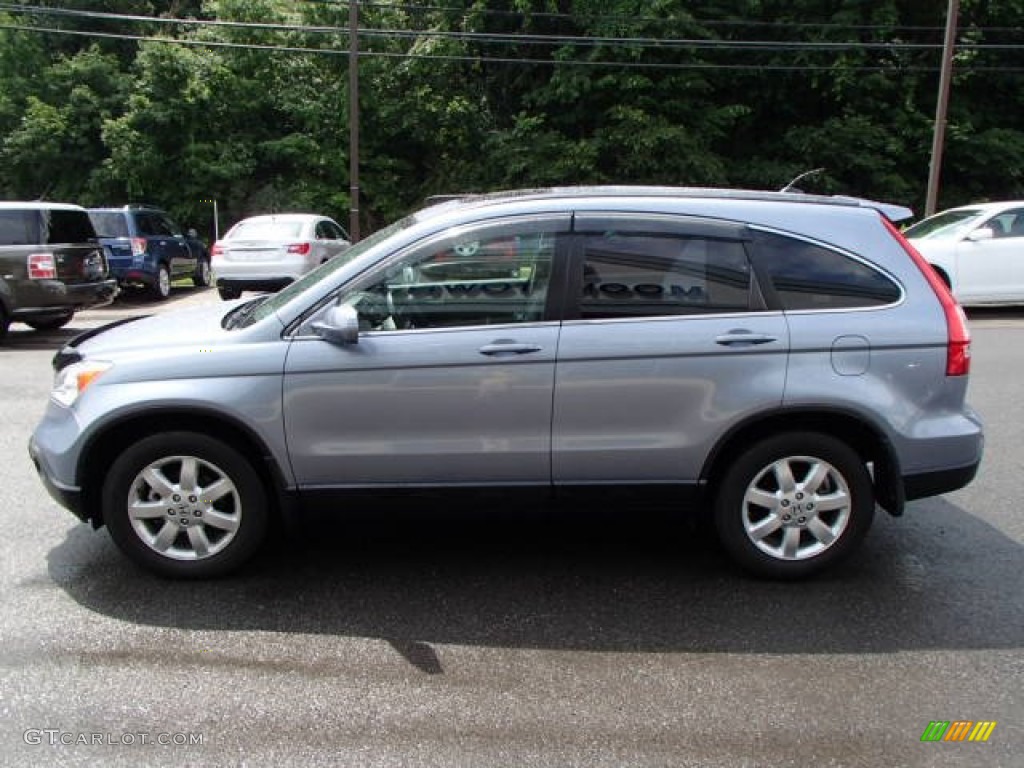 2009 CR-V EX-L 4WD - Glacier Blue Metallic / Gray photo #5