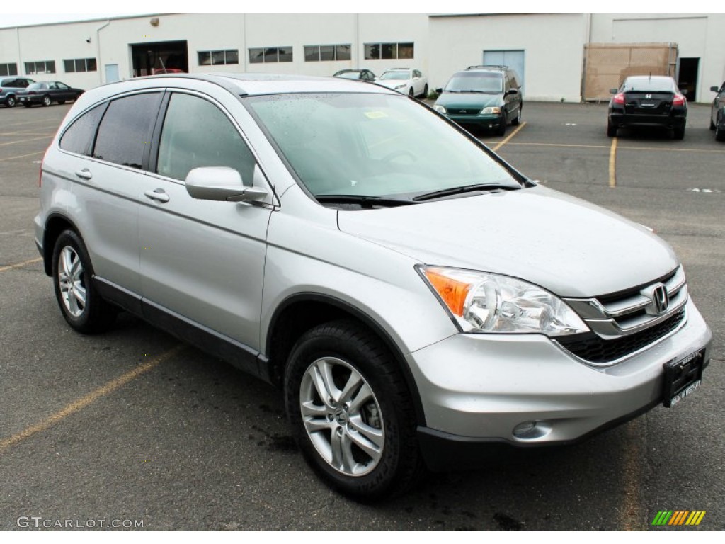 2011 CR-V EX-L 4WD - Alabaster Silver Metallic / Black photo #3