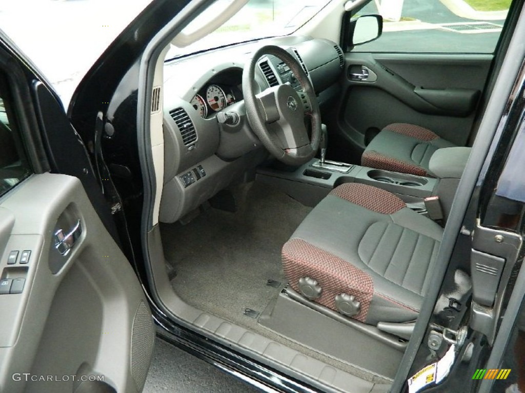 Graphite/Red Interior 2009 Nissan Frontier PRO-4X King Cab Photo #82927288