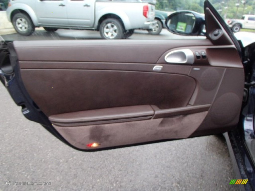2008 Porsche Cayman Standard Cayman Model Cocoa Brown Door Panel Photo #82927724