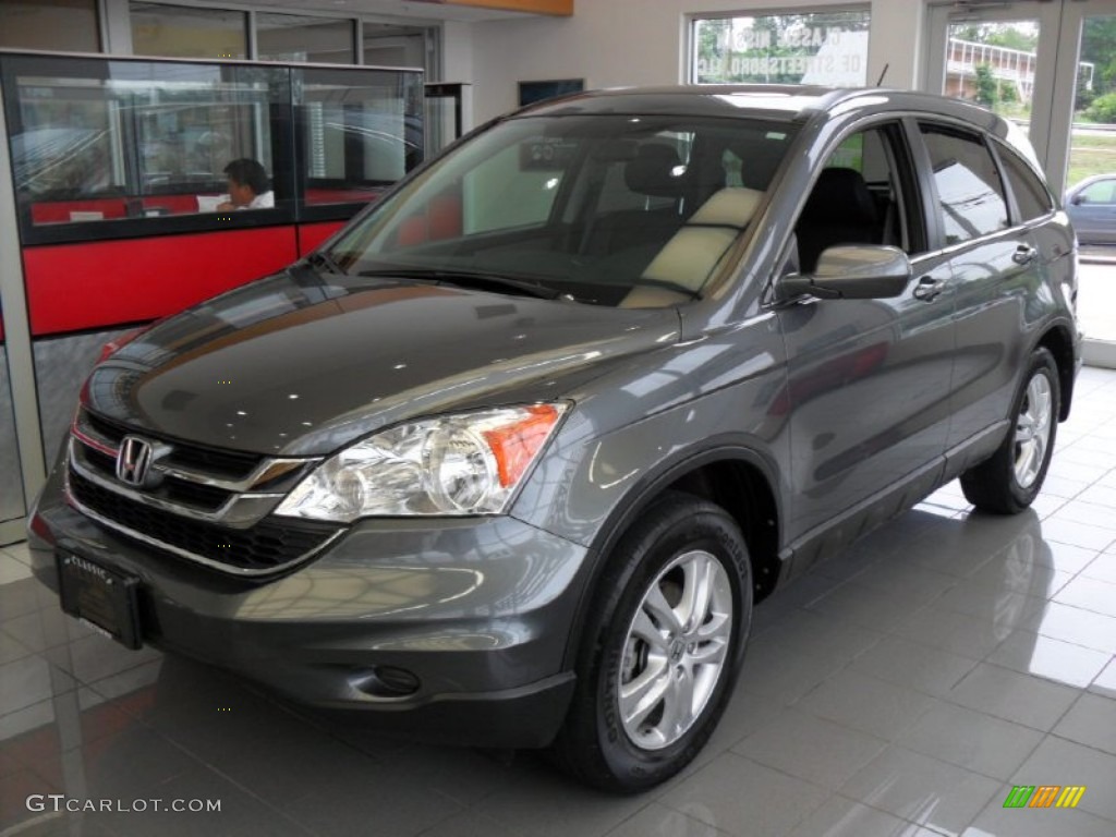 2011 CR-V EX-L 4WD - Polished Metal Metallic / Black photo #1