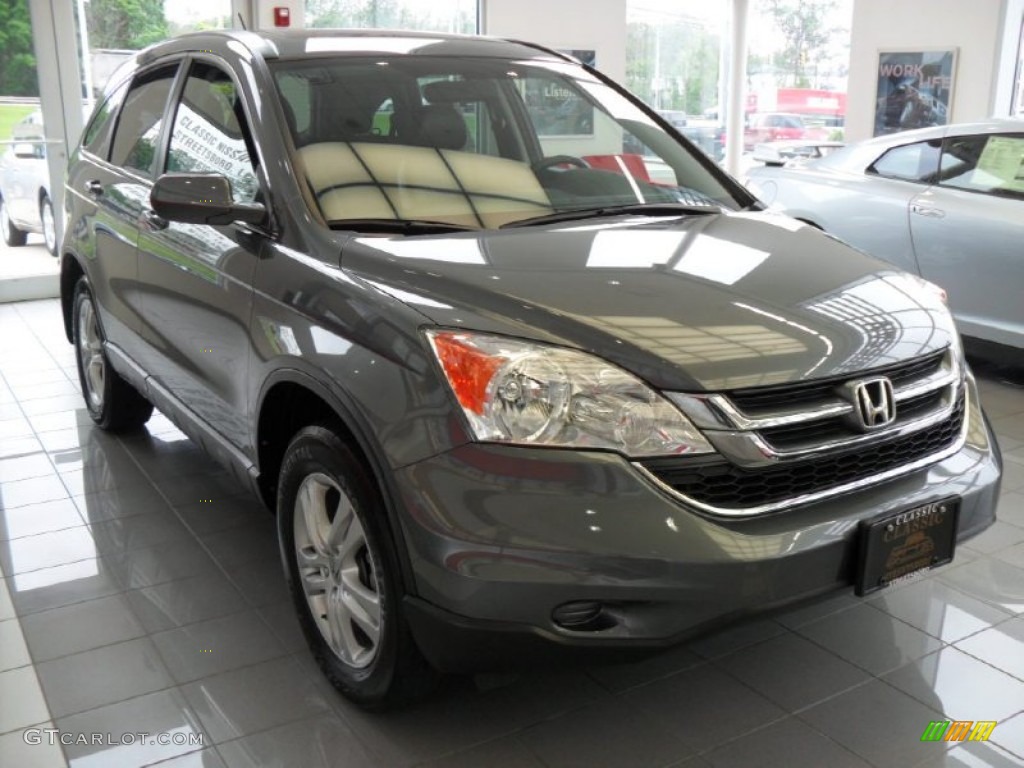 2011 CR-V EX-L 4WD - Polished Metal Metallic / Black photo #4