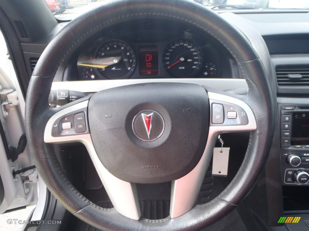 2009 Pontiac G8 Sedan Onyx Steering Wheel Photo #82930891