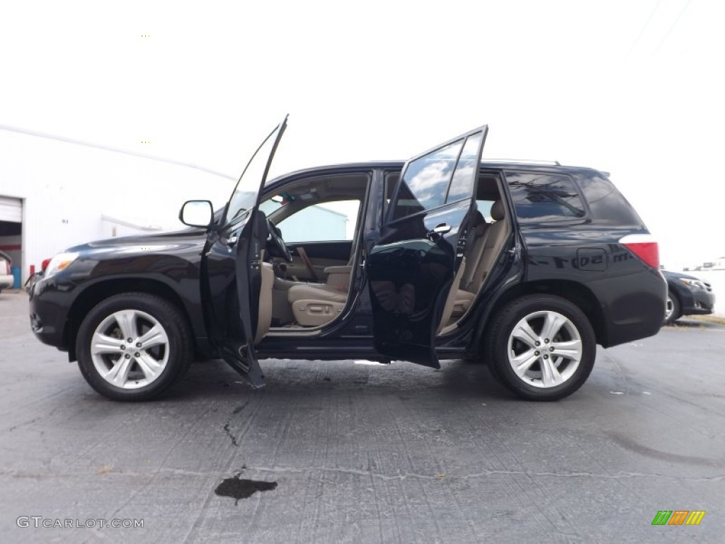 2010 Highlander Limited - Black / Sand Beige photo #5