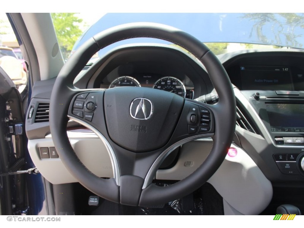 2014 Acura MDX Technology Graystone Steering Wheel Photo #82932732