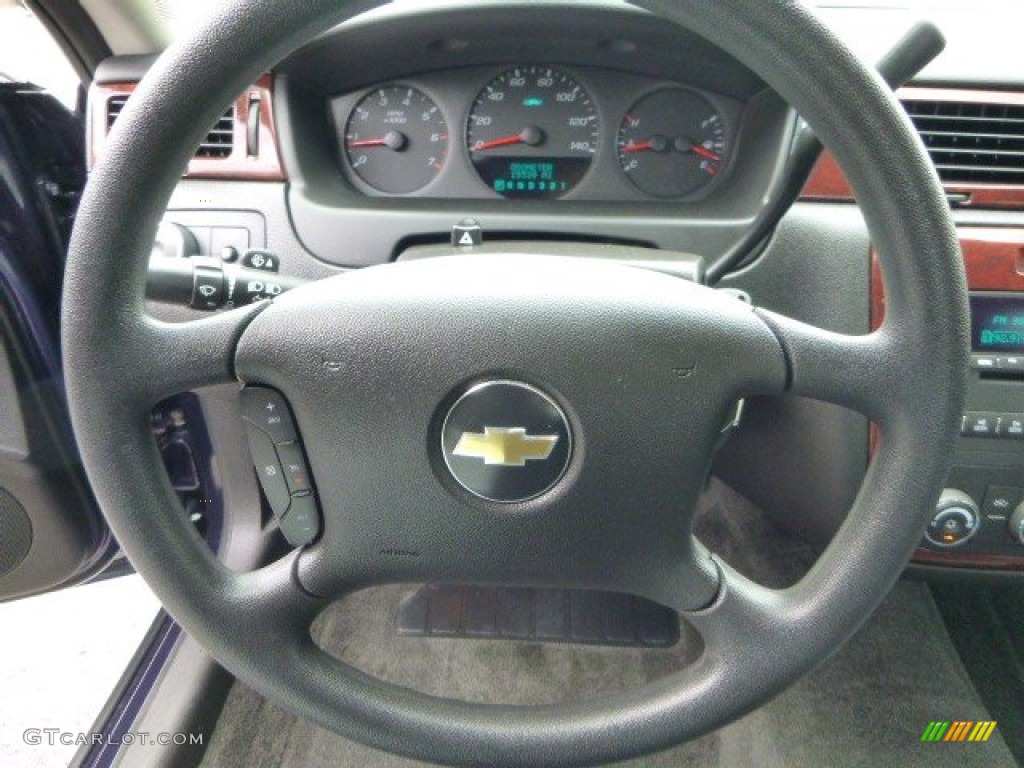 2008 Chevrolet Impala LS Ebony Black Steering Wheel Photo #82933175