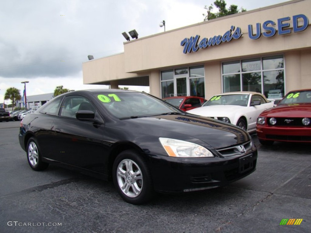 2007 Accord EX Coupe - Nighthawk Black Pearl / Black photo #2