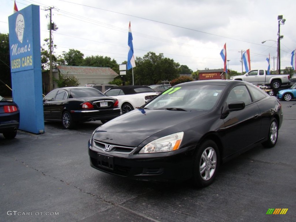 2007 Accord EX Coupe - Nighthawk Black Pearl / Black photo #4