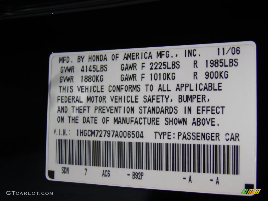 2007 Accord EX Coupe - Nighthawk Black Pearl / Black photo #21