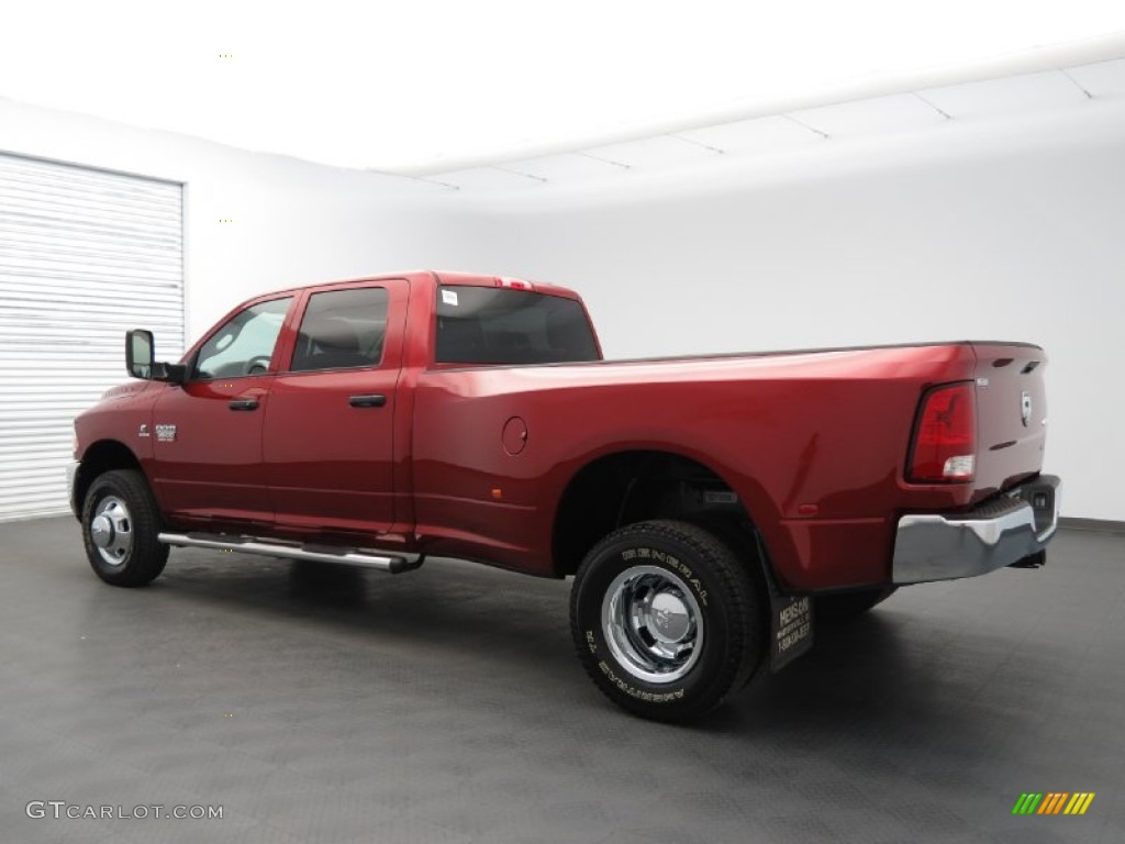 Deep Cherry Red Crystal Pearl 2012 Dodge Ram 3500 HD ST Crew Cab 4x4 Dually Exterior Photo #82935265