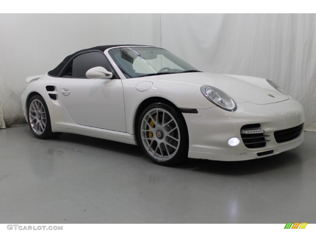 Carrara White 2011 Porsche 911 Turbo S Cabriolet Exterior Photo #82935694