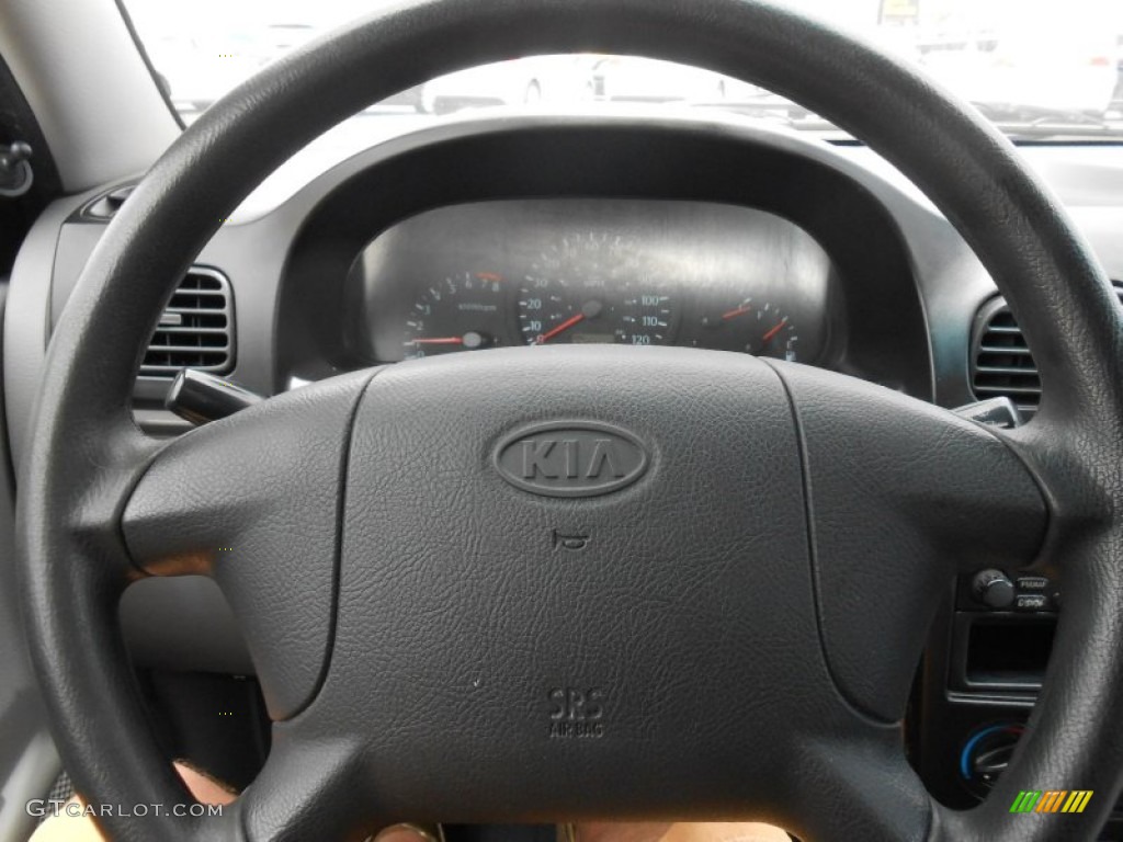2002 Rio Sedan - Polar White / Gray photo #14