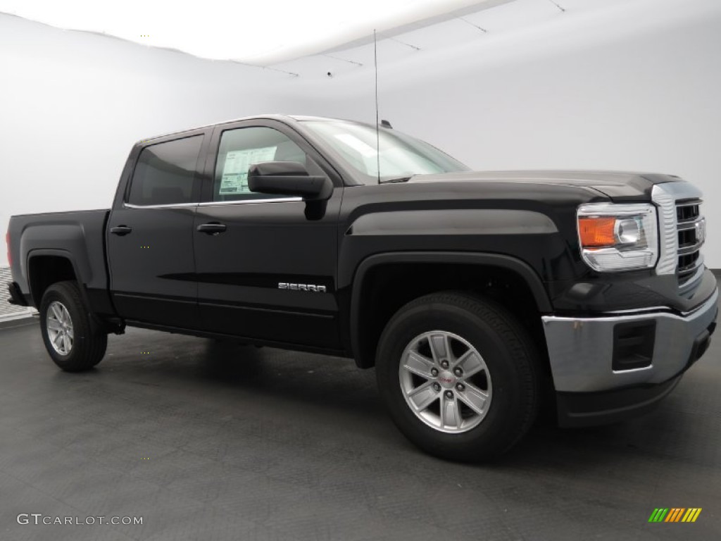 2014 Sierra 1500 SLE Crew Cab - Onyx Black / Jet Black photo #2