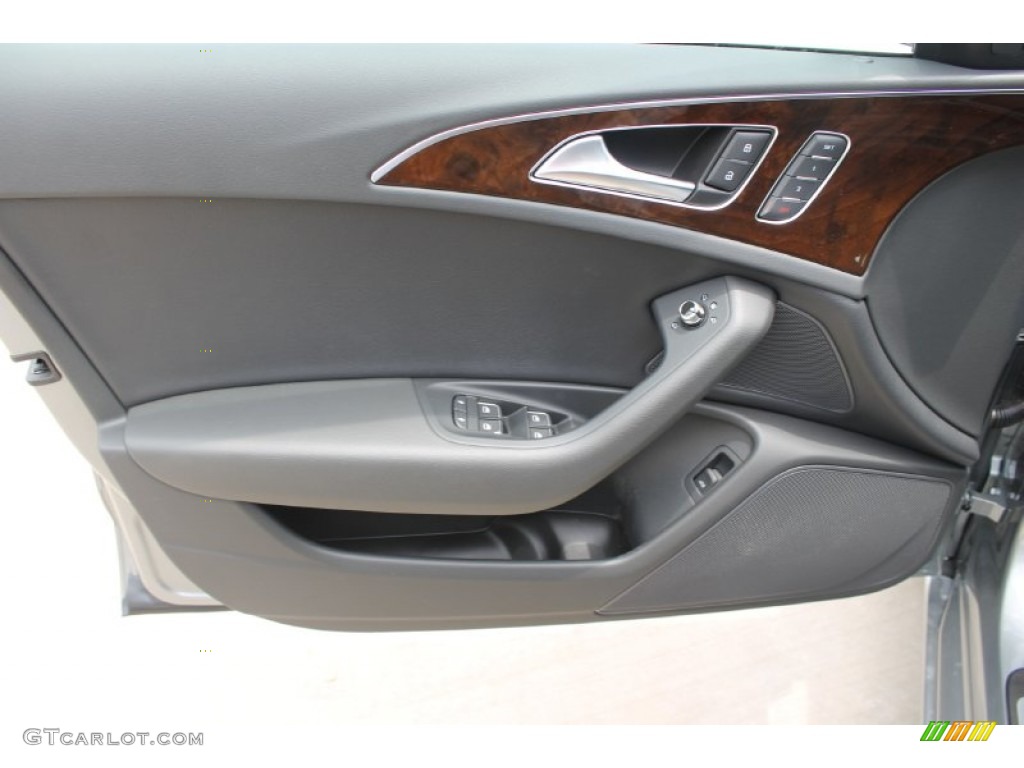 2013 Audi A6 2.0T Sedan Black Door Panel Photo #82938811