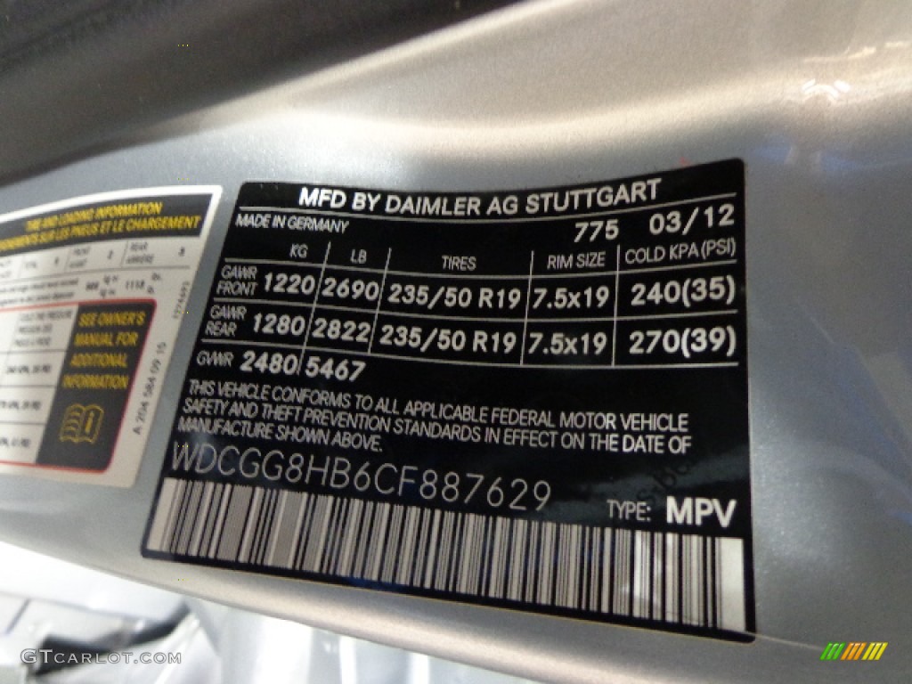 2012 GLK 350 4Matic - Iridium Silver Metallic / Black photo #16