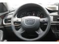 2013 Audi A6 Black Interior Steering Wheel Photo