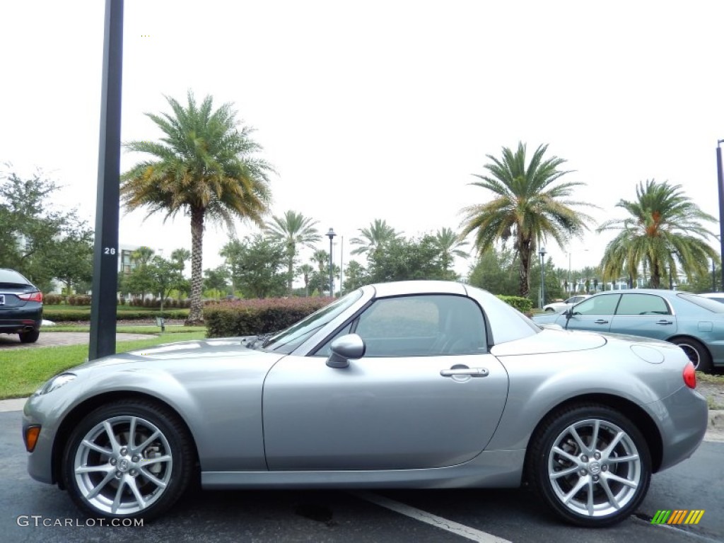 Liquid Silver Metallic 2010 Mazda MX-5 Miata Grand Touring Hard Top Roadster Exterior Photo #82942001