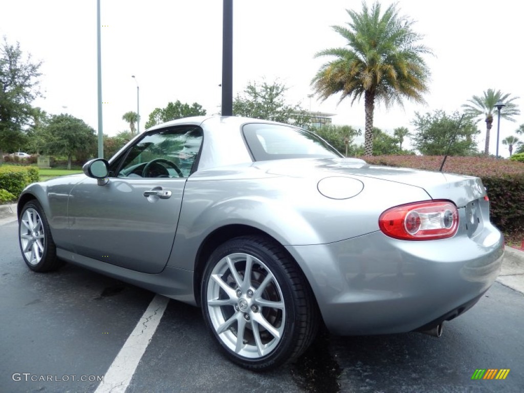 Liquid Silver Metallic 2010 Mazda MX-5 Miata Grand Touring Hard Top Roadster Exterior Photo #82942030