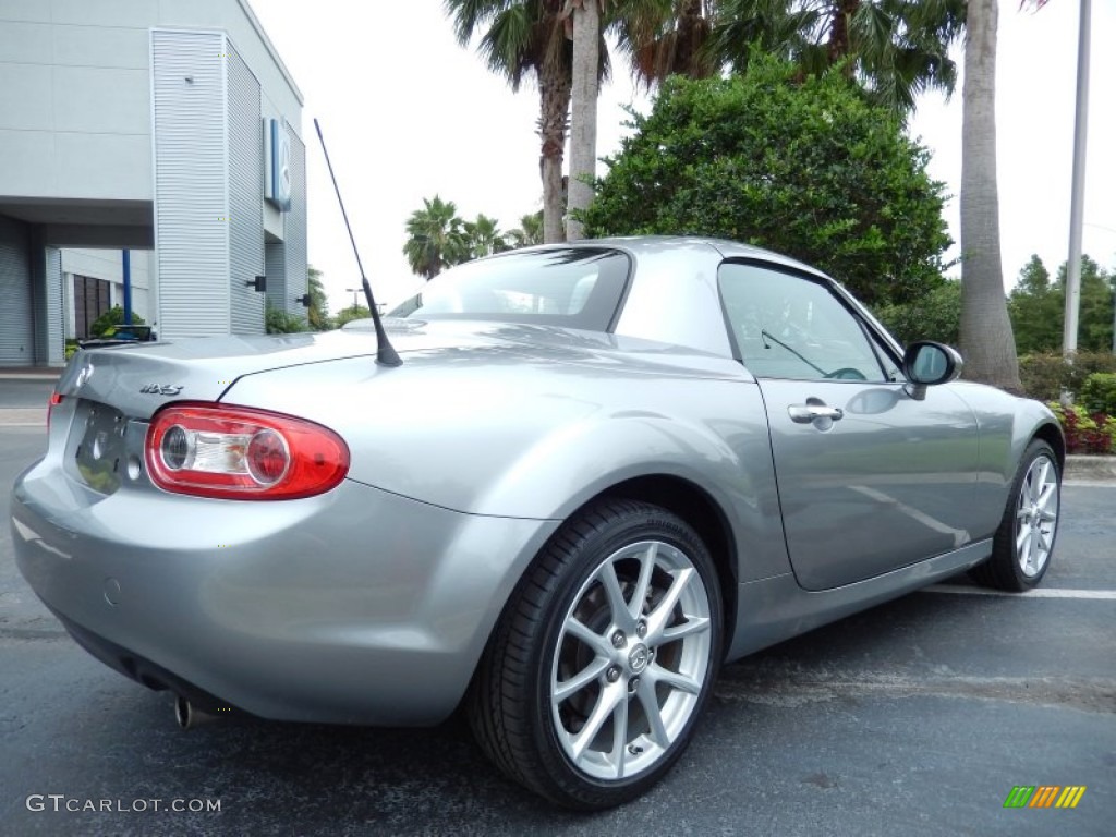 Liquid Silver Metallic 2010 Mazda MX-5 Miata Grand Touring Hard Top Roadster Exterior Photo #82942090