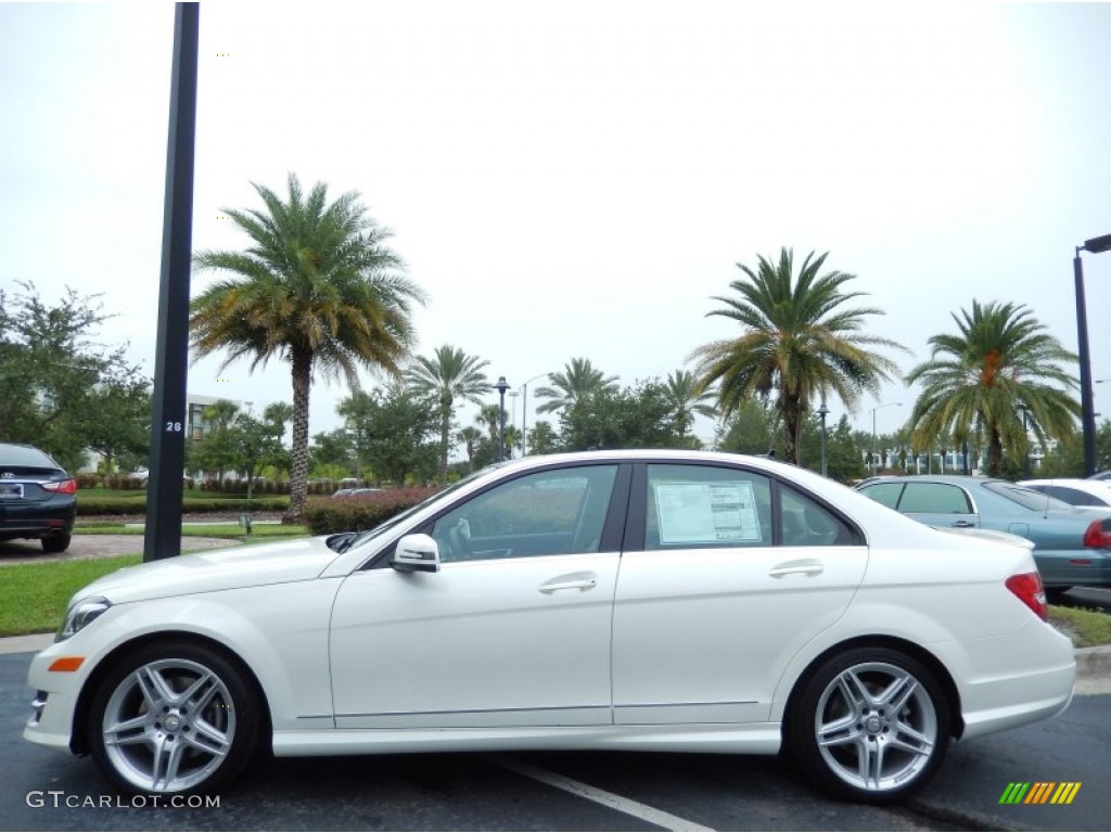 Diamond White Metallic 2013 Mercedes-Benz C 350 Sport Exterior Photo #82945243
