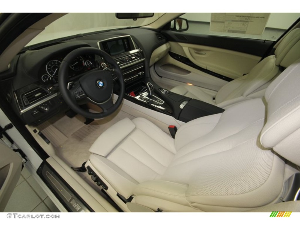 Ivory White Interior 2014 BMW 6 Series 640i Coupe Photo #82945975
