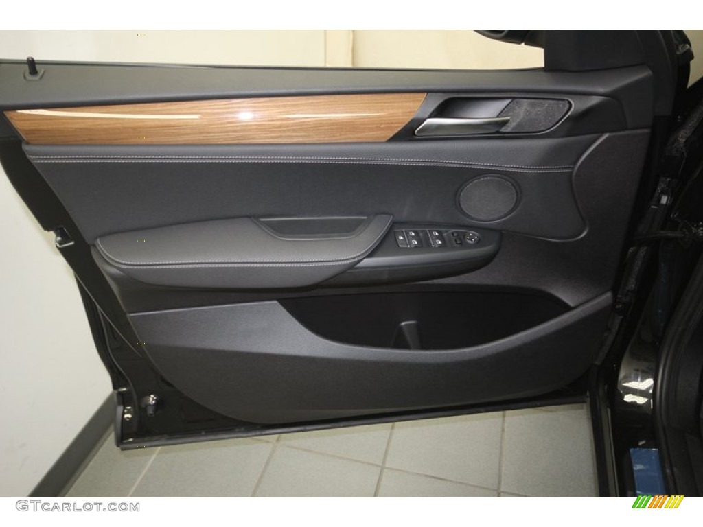 2014 BMW X3 xDrive35i Black Door Panel Photo #82947481