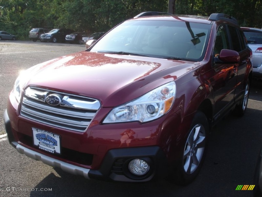 2013 Outback 2.5i Limited - Venetian Red Pearl / Warm Ivory Leather photo #1