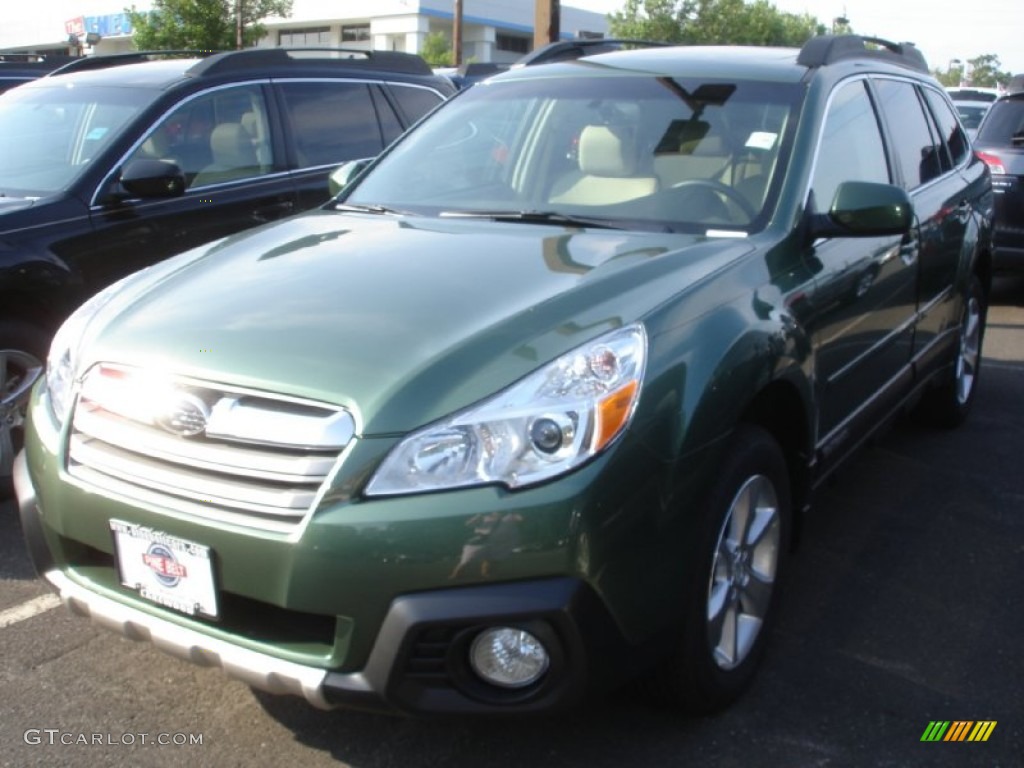 2014 Outback 2.5i Limited - Cypress Green Pearl / Ivory photo #1