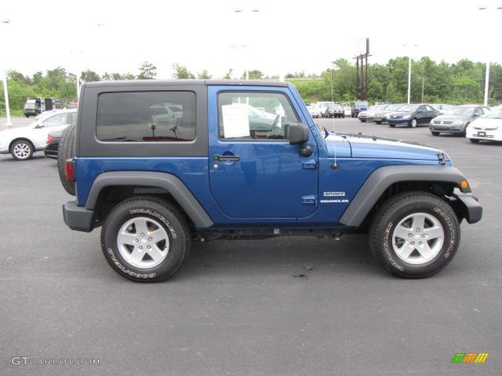 Deep Water Blue Pearl 2010 Jeep Wrangler Sport 4x4 Exterior Photo #82948498