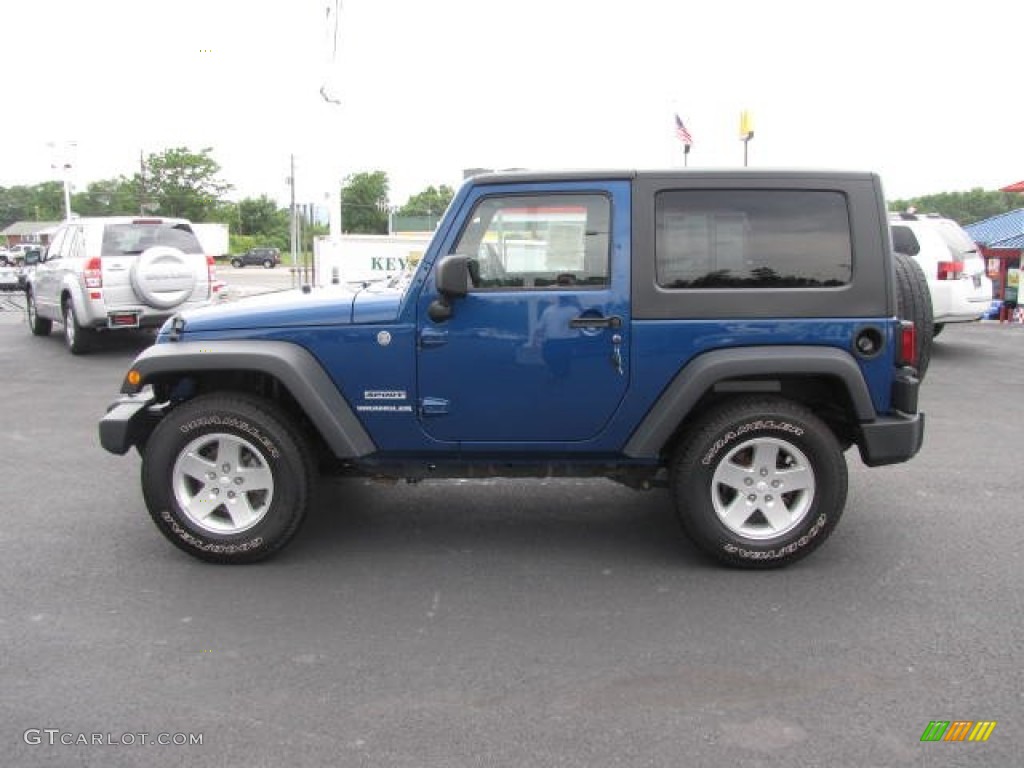 Deep Water Blue Pearl 2010 Jeep Wrangler Sport 4x4 Exterior Photo #82948577
