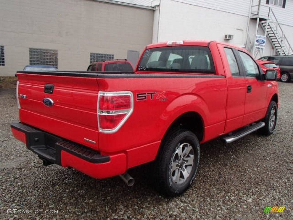 Race Red 2013 Ford F150 STX SuperCab 4x4 Exterior Photo #82949041