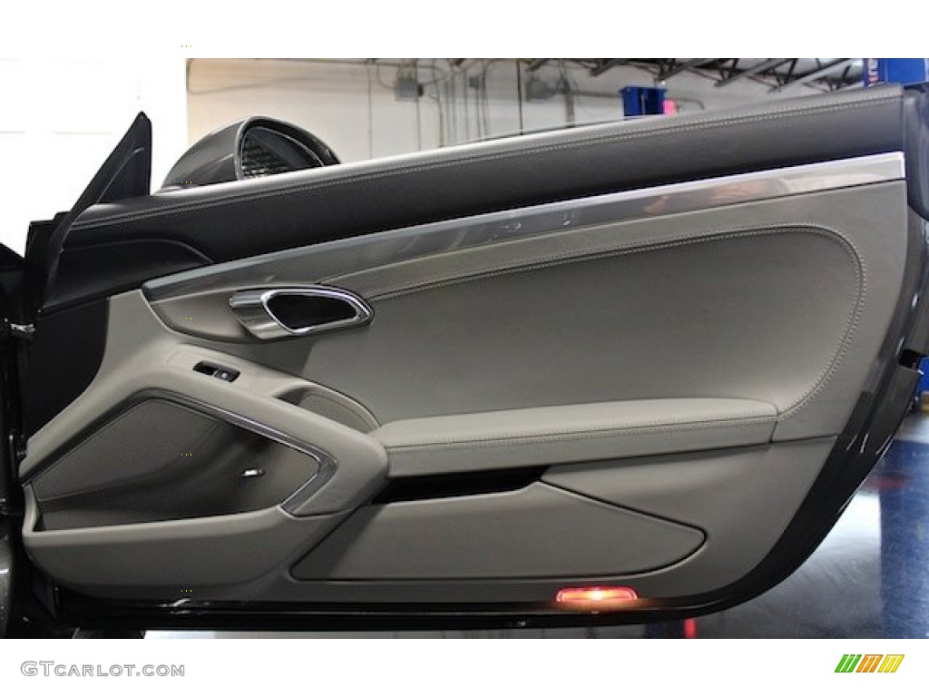 2012 Porsche New 911 Carrera S Coupe Black/Platinum Grey Door Panel Photo #82956509