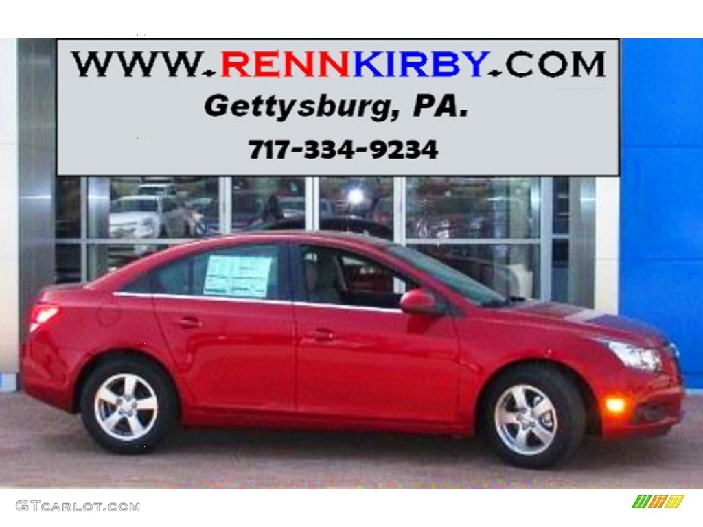 2013 Cruze LT - Crystal Red Metallic Tintcoat / Medium Titanium photo #1