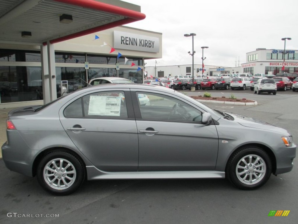 2013 Lancer ES - Mercury Gray Pearl / Black photo #8