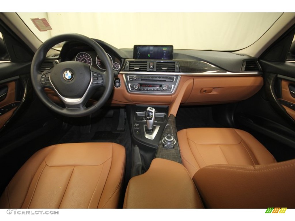 2012 BMW 3 Series 328i Sedan Saddle Brown Dashboard Photo #82963180