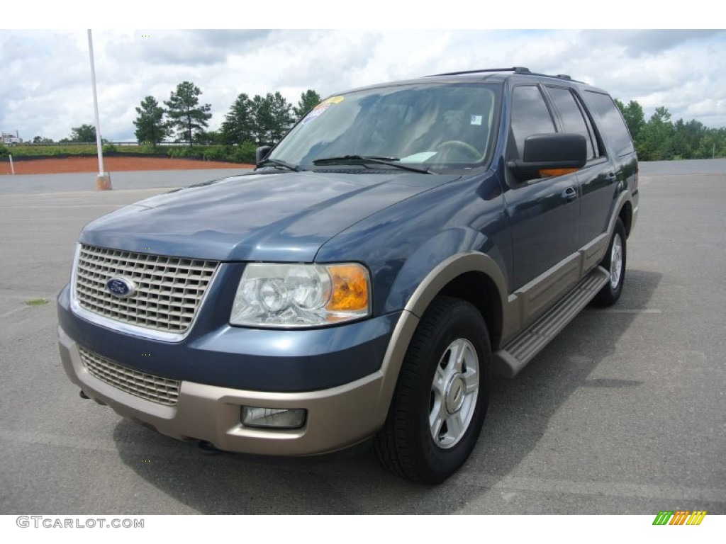 2003 Expedition Eddie Bauer 4x4 - Medium Wedgewood Blue Metallic / Medium Parchment photo #2