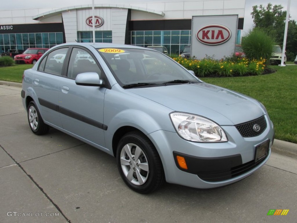 2009 Rio LX Sedan - Polar Blue / Gray photo #1