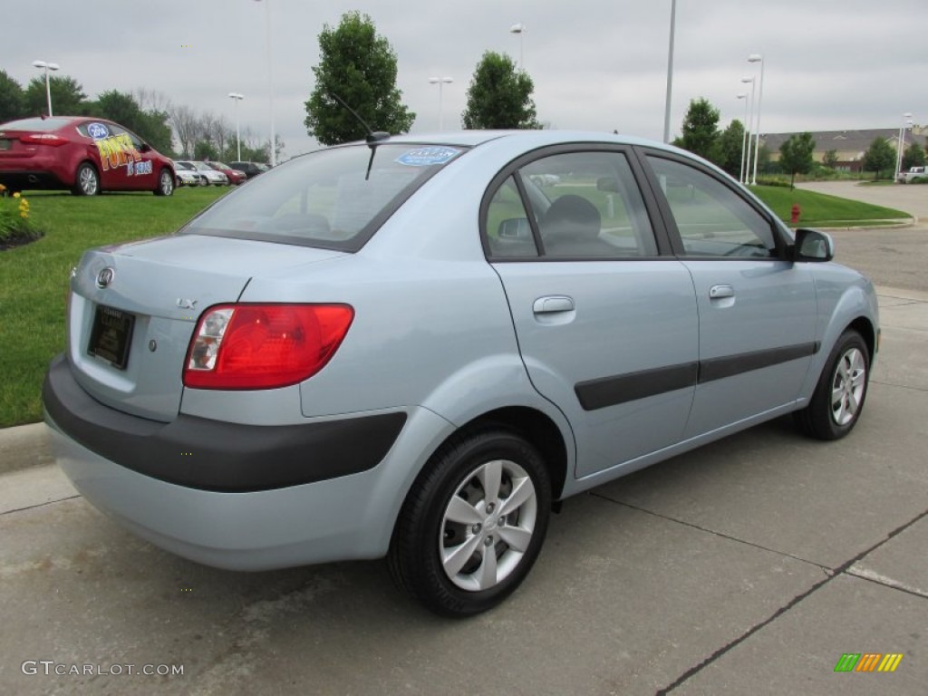 2009 Rio LX Sedan - Polar Blue / Gray photo #3