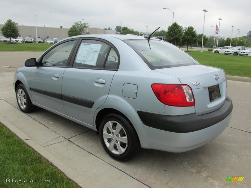 2009 Rio LX Sedan - Polar Blue / Gray photo #5