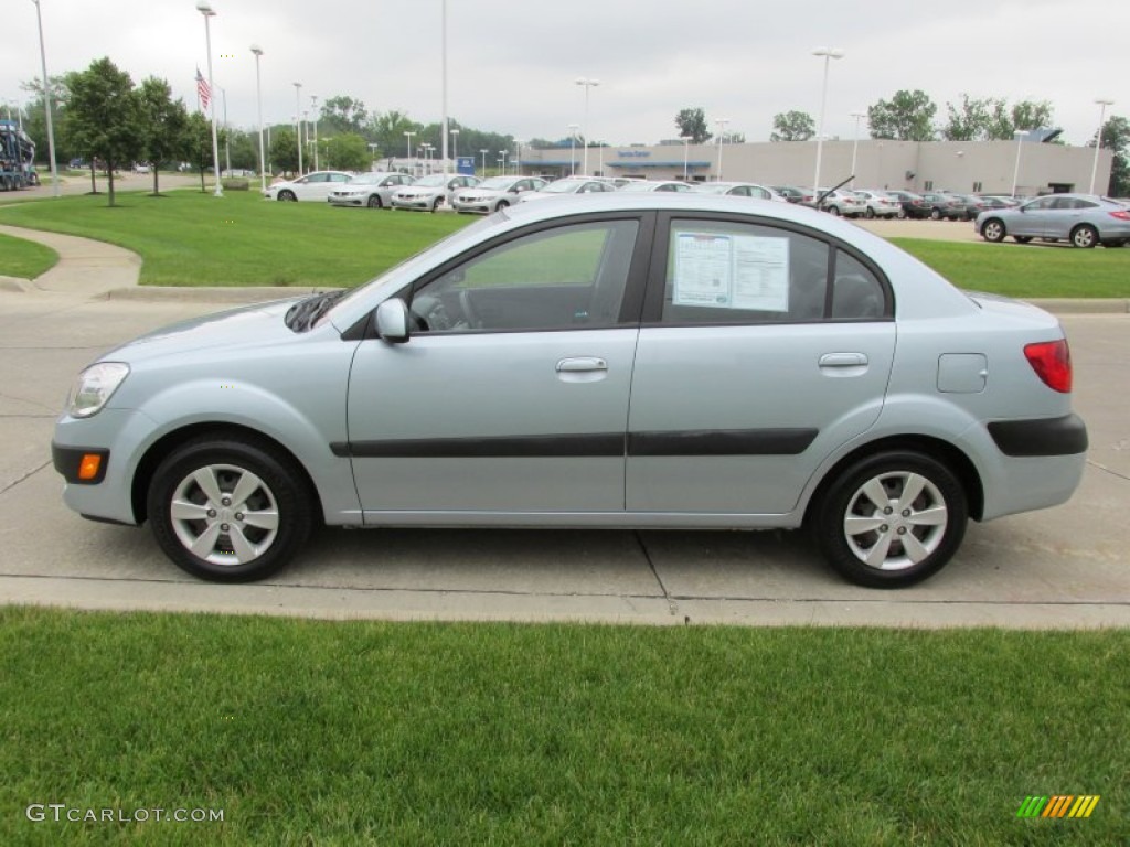 2009 Rio LX Sedan - Polar Blue / Gray photo #6